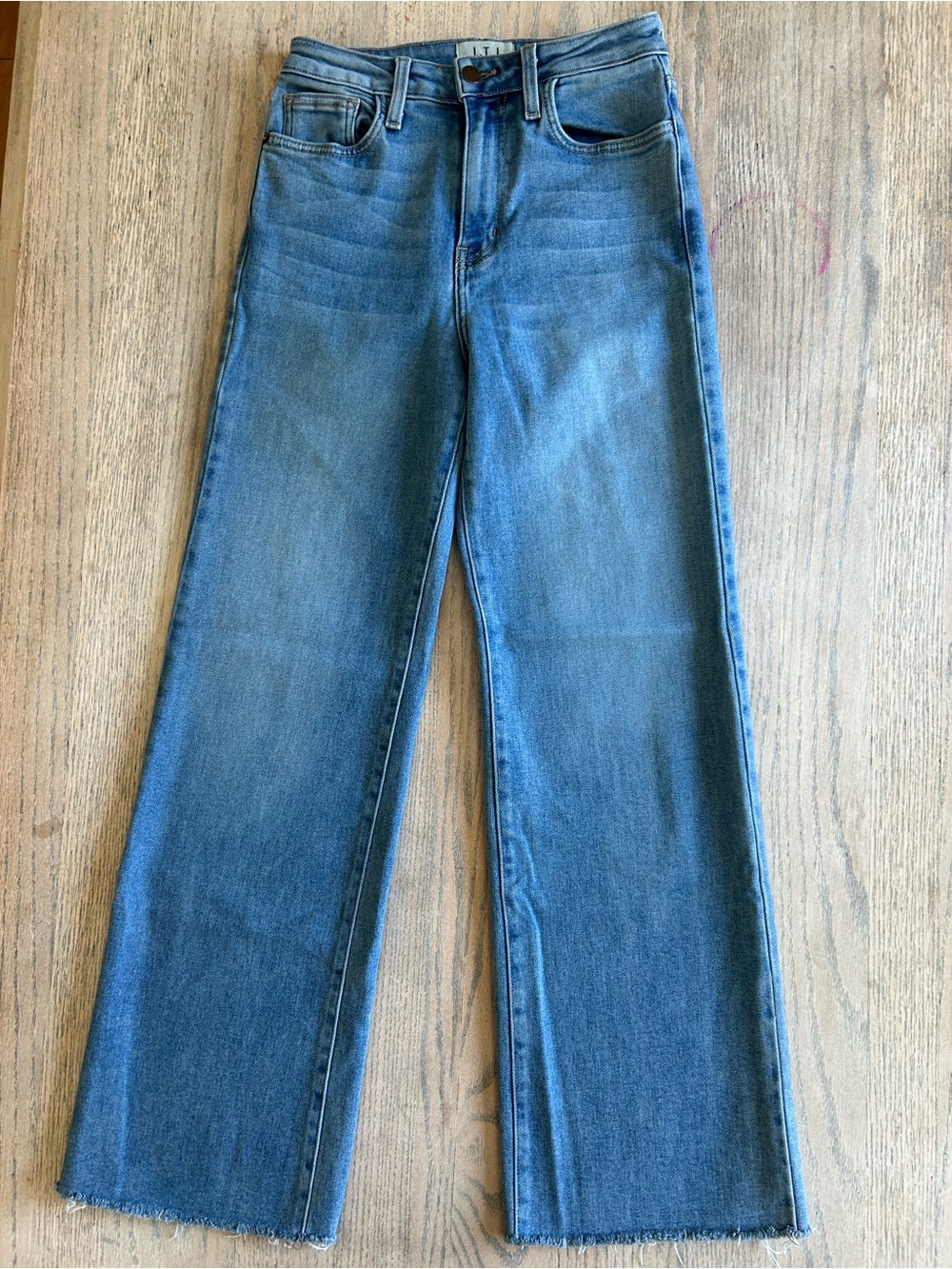 L.T.J High-Rise Straight-Leg Jeans in Medium Blue